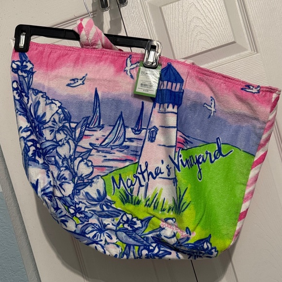 Lilly Pulitzer Martha’s Vineyard Destination Terrycloth Tote Beach Bag